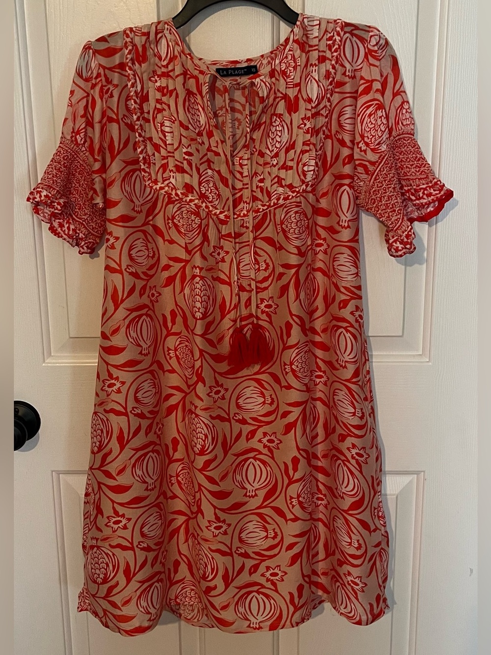 La Plage Celerie Mini Dress in Pomegranate Red
